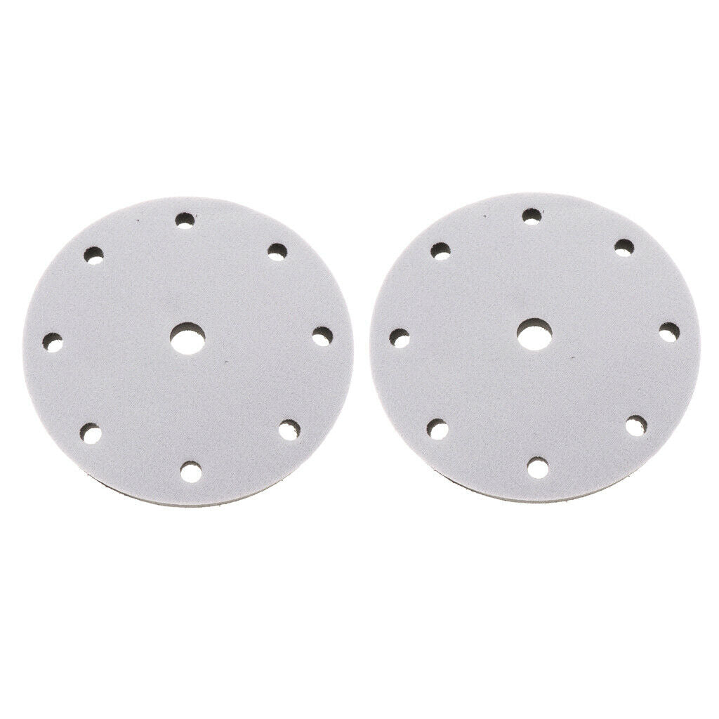 6" 9 Holes Practical Hook & Loop Foam Interface Buffer Backing Pad Set of 2
