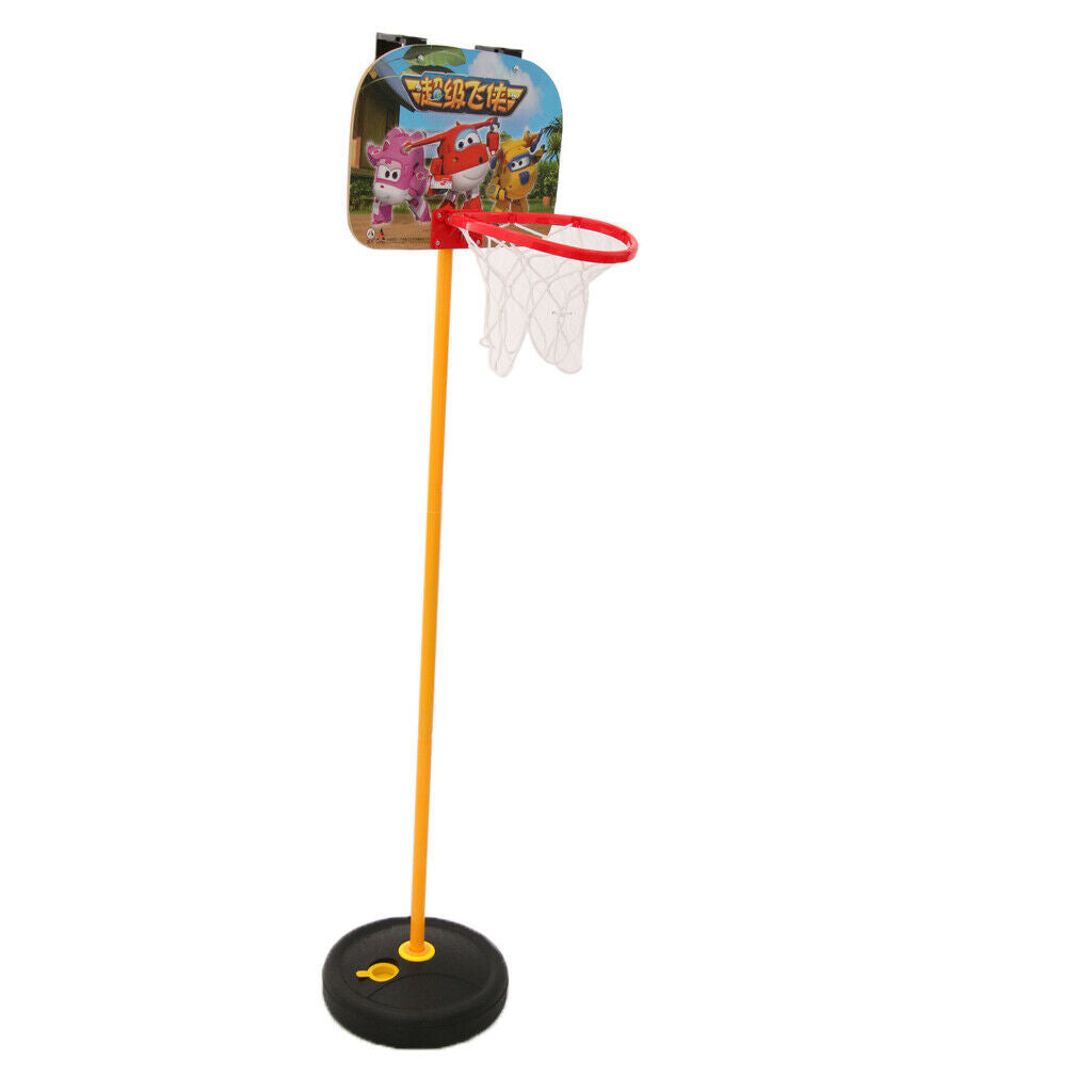 89-125cm Mini Super Wings Backboard Adjustable Basketball Stand Kit for Kids