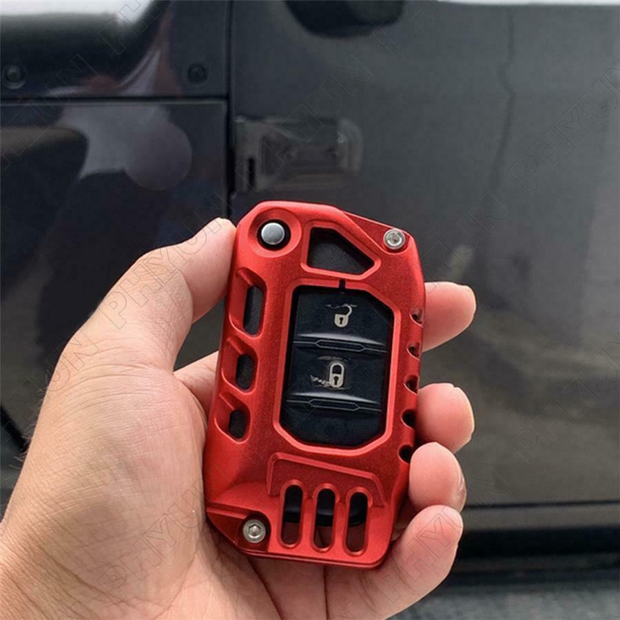 For 2018-2020 Jeep Wrangler JL JT Gladiator Alloy Key Case Cover Shell Protector