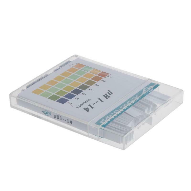 100 Strips 1-14 PH Alkaline Acid Indicator Paper Water Saliva Litmus Testing Kit