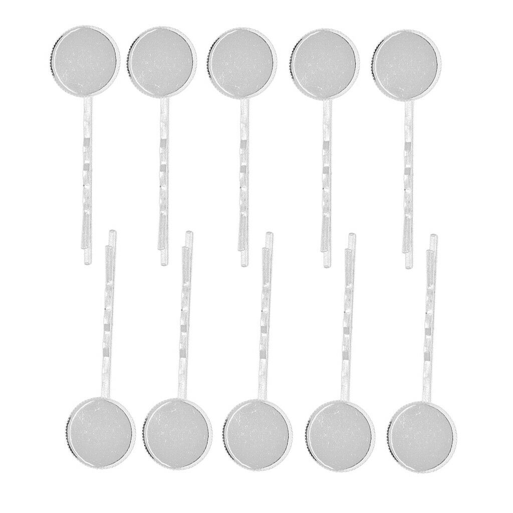 10 Pcs Hairpin Barrettes Hairpin Base Setting Cabochon Cameo Trays