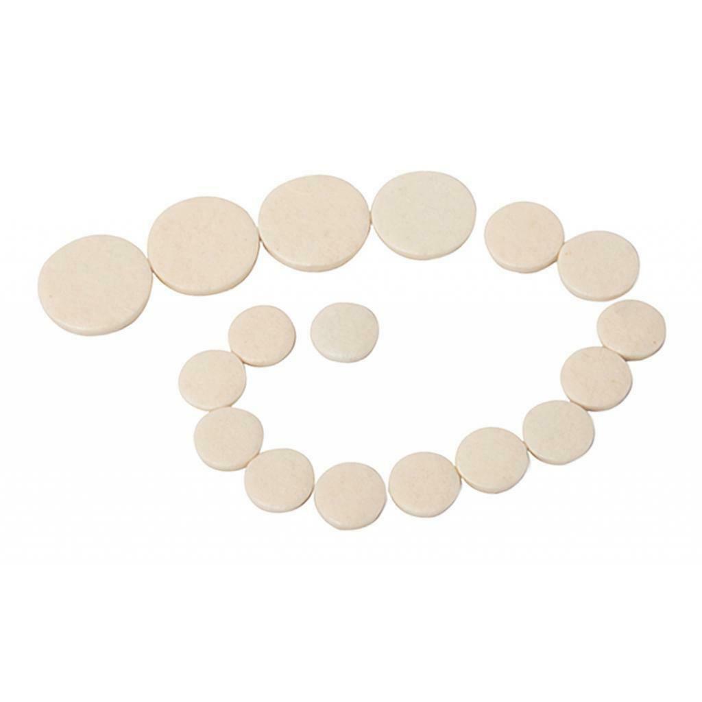 17Pcs / Set Bass Clarinet Replacement Pads for Woodwind Instrument Parts