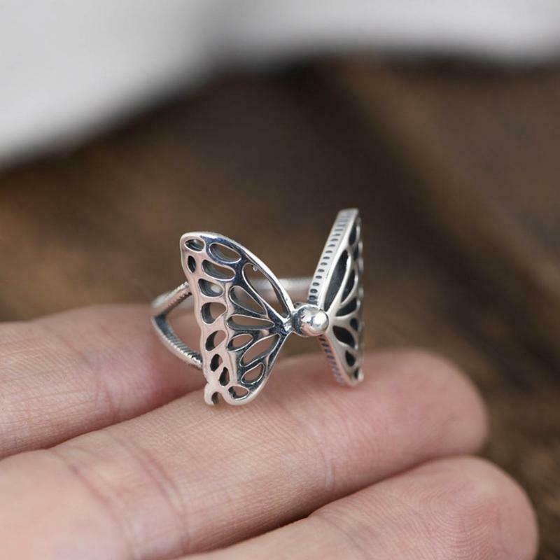 Fashion Butterfly Shaped Wedding Engagement Promise Statement Anniversary Rings