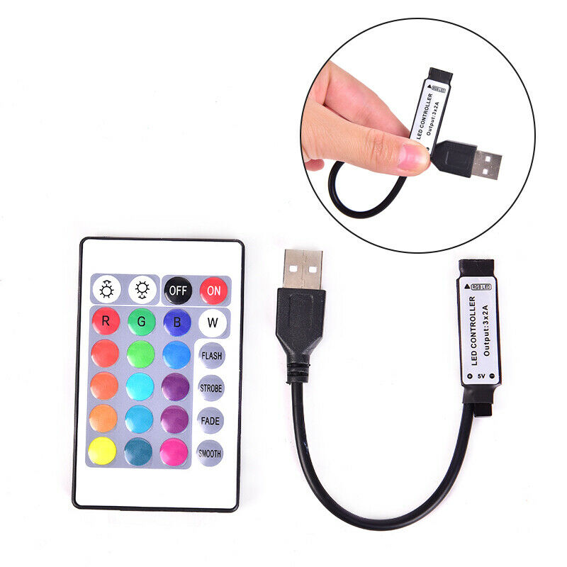 24 Key USB RGB LED Controller IR Remote RGB LED Dimmer Apply to RGB Strip Lig NL