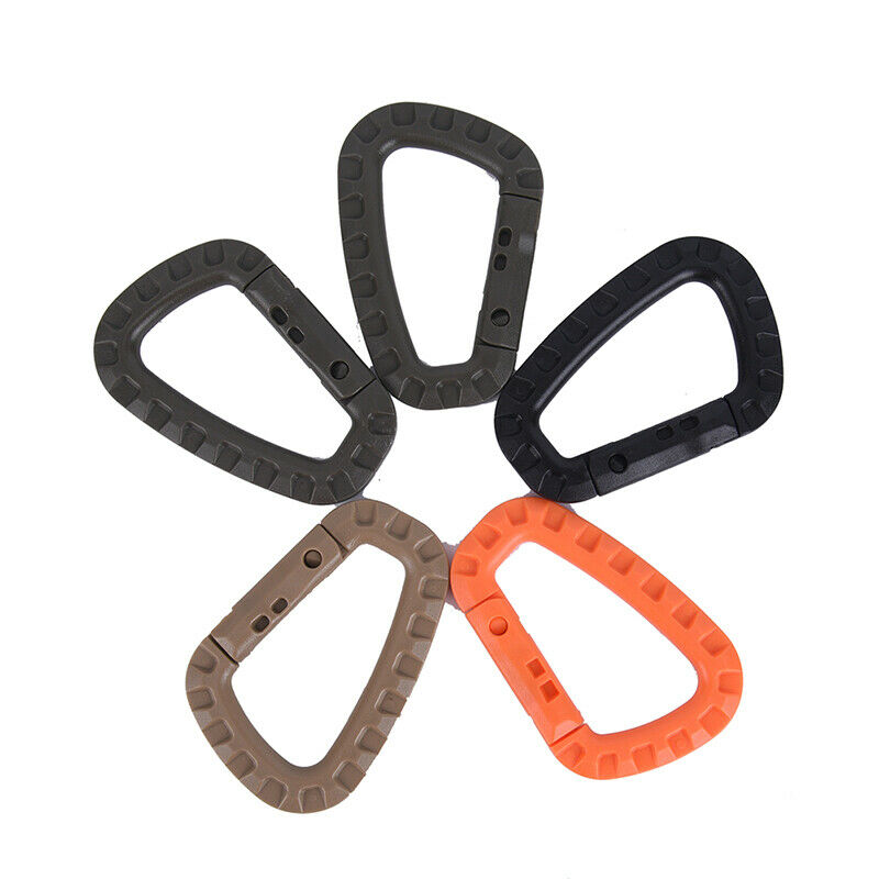 5pcs Mountaineering Buckle Snap Clip Plastic Hook Climbing Carabiner D Sh.l8