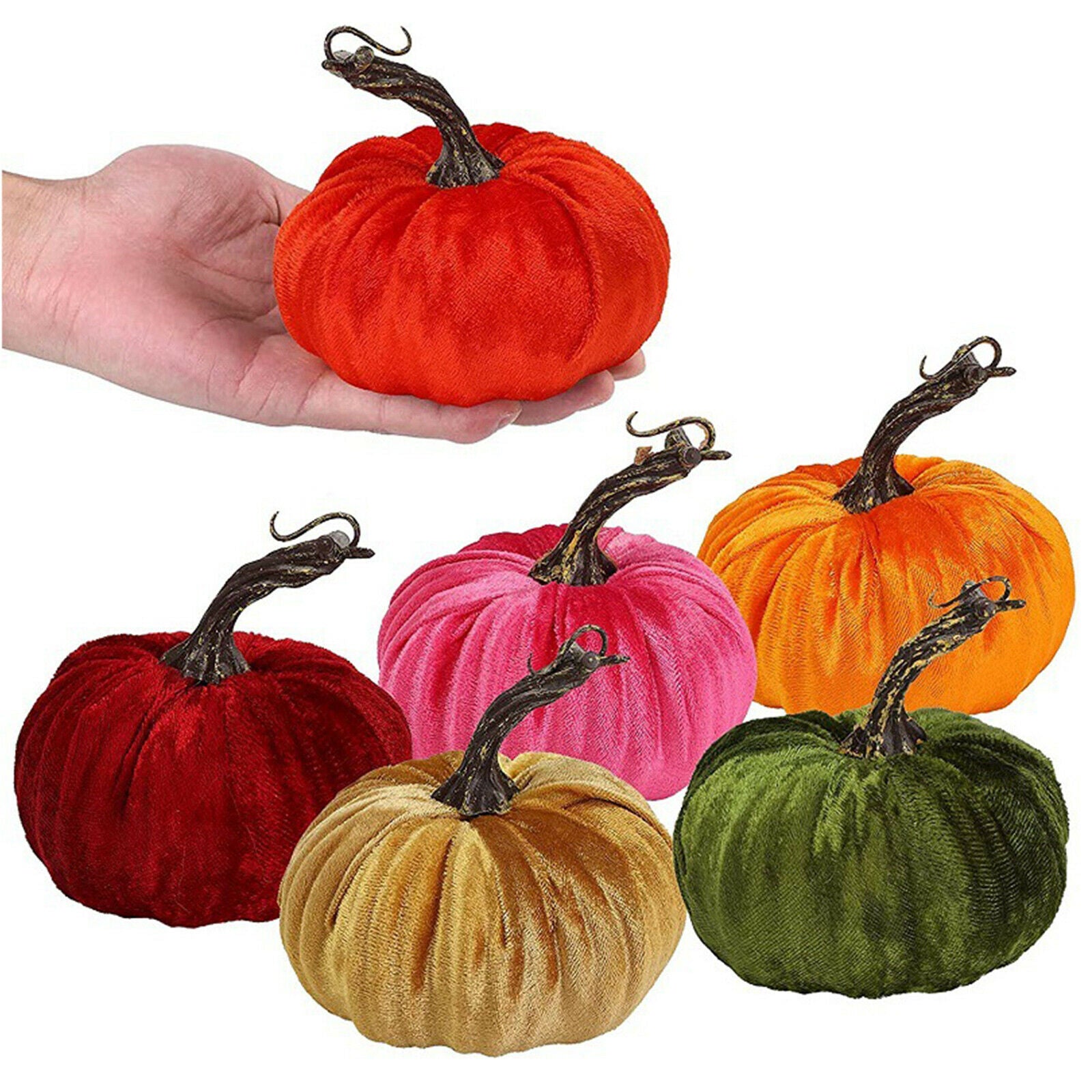 Pumpkin Decoration Artificial DIY Halloween Props Pack of 6 Handmade Home