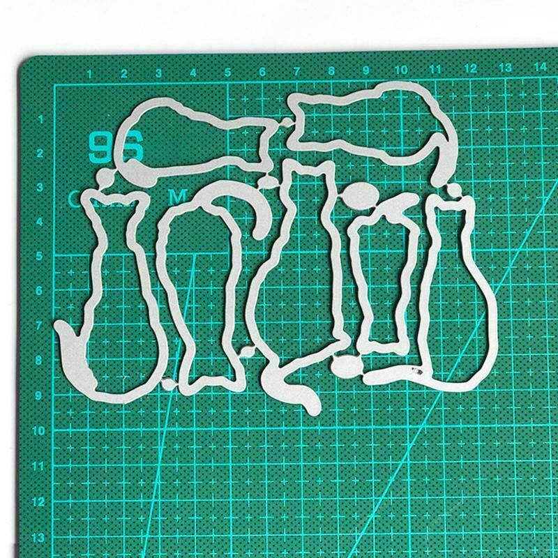 Cats Metal Cutting Dies Stencil Scrapbooking DIY Album Stamp Paper Card Mold