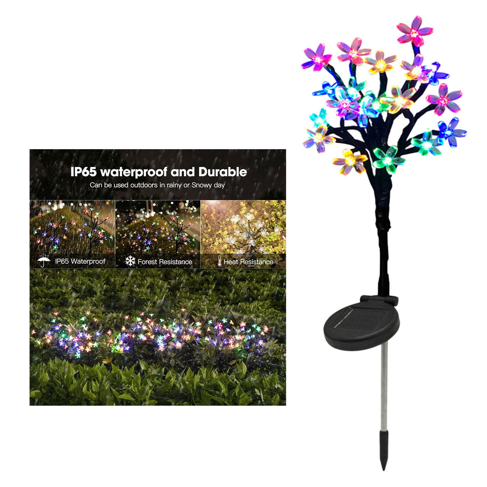 Landscape LED Sakura Stake Solar Power Garden Light Solar Stick Lights