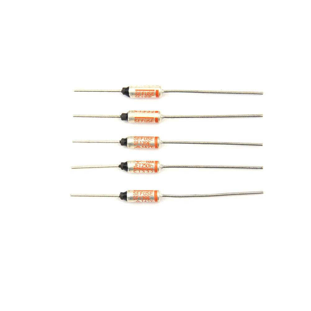 5pcs SF139E Sefuse Cutoffs Thermal Fuse 142°C 142 Celsius Degree 10A 2.l8