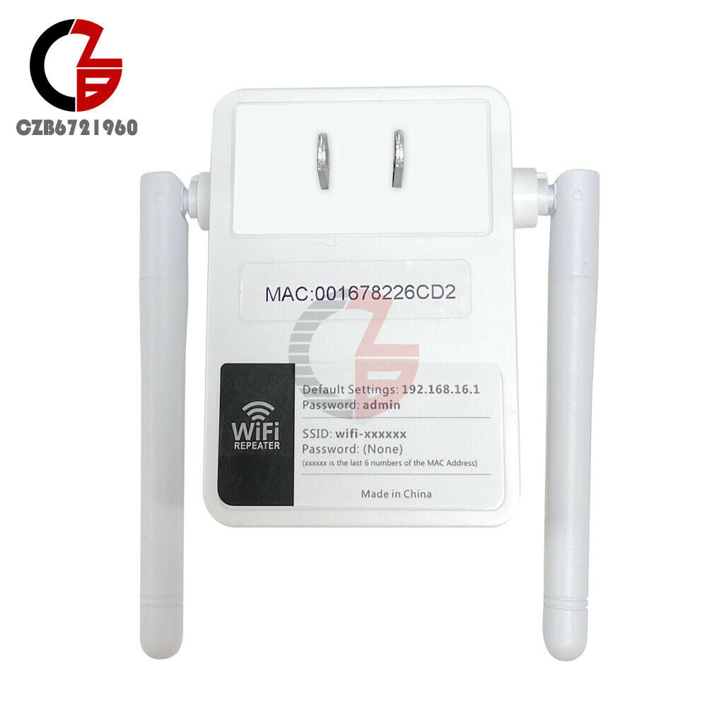 AC 110V-240V 2.4Ghz 300Mbps Wireless Wifi Repeater Amplifier With Dual Antenna