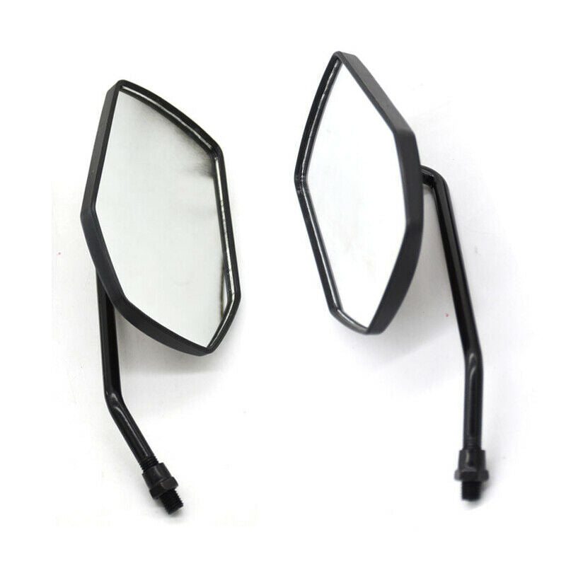 10MM Scooter BIkes Motorcycle Rearview Mirror Black Handle Bar Back Reflection