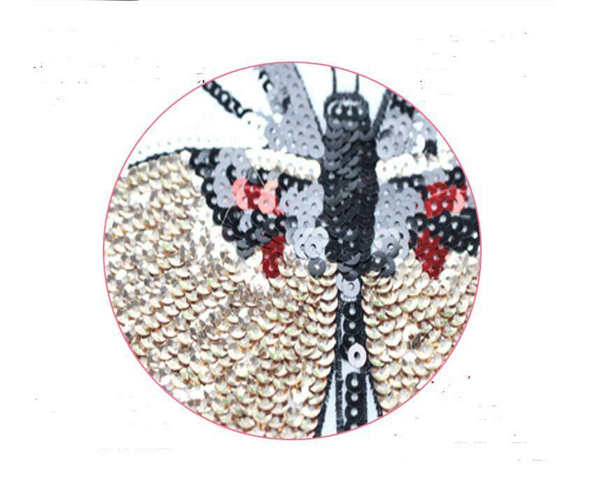 Butterfly Sequins Patches Iron on Applique Clothing Badge Decor DIY Sewing Decor