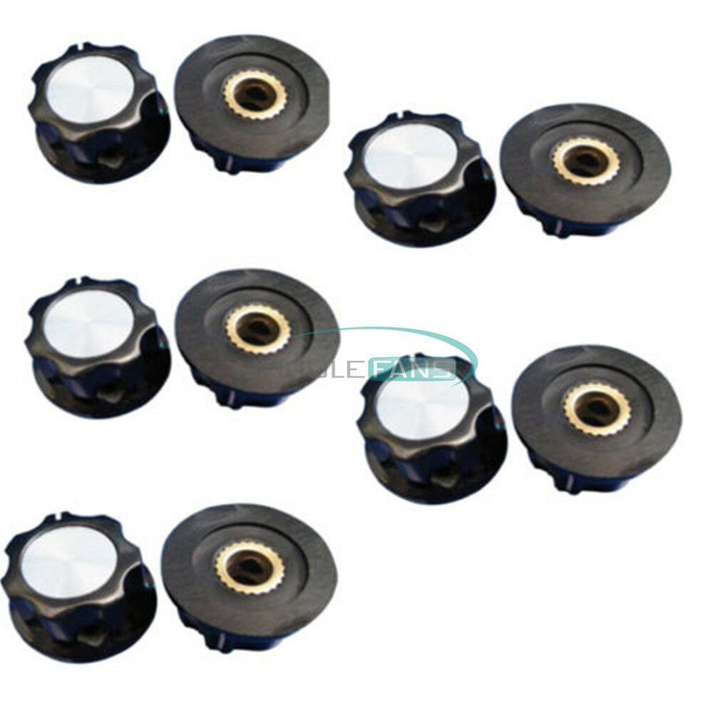 20PCS 16mm Top 6mm Adjustable Turn Shaft Insert Dia Potentiometer Rotary Knobs