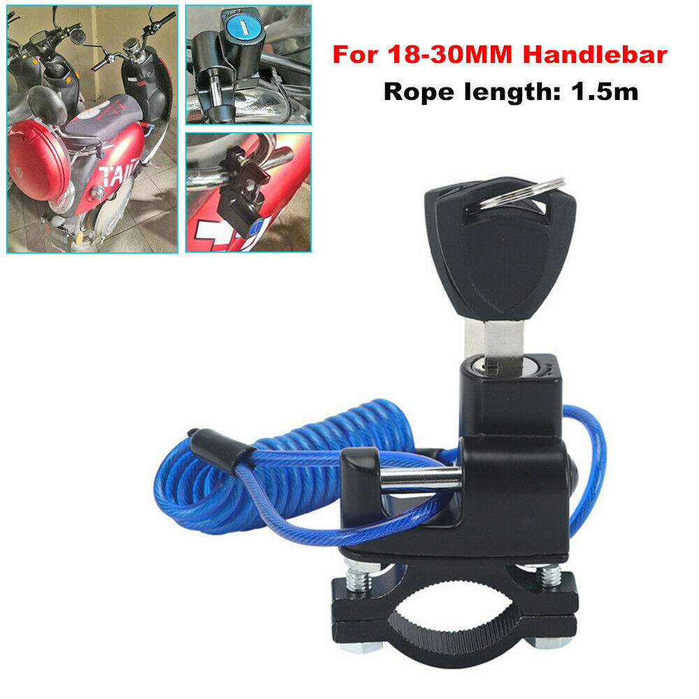 18-30MM Handlebar Scooter Motorcycle Helmet Lock Hanger Holder Locks Anti-theft