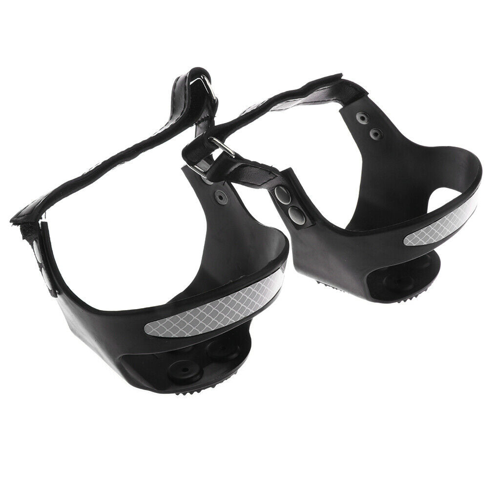 2 Pairs Lightweight Ice Grippers Walking Traction Cleats Crampons 5 Teeth