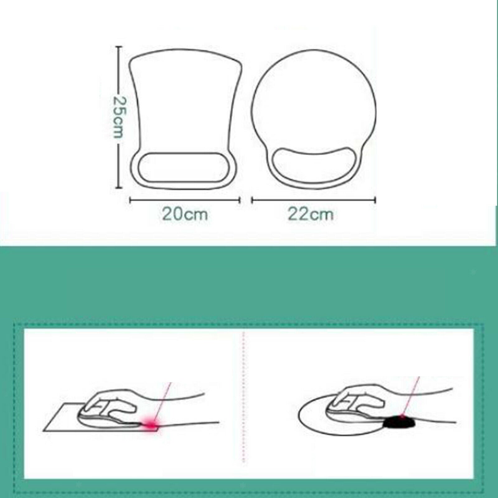 Ergonomic Gaming Keyboard Wrist Pad Mouse Wrist Rest Support Combo Set