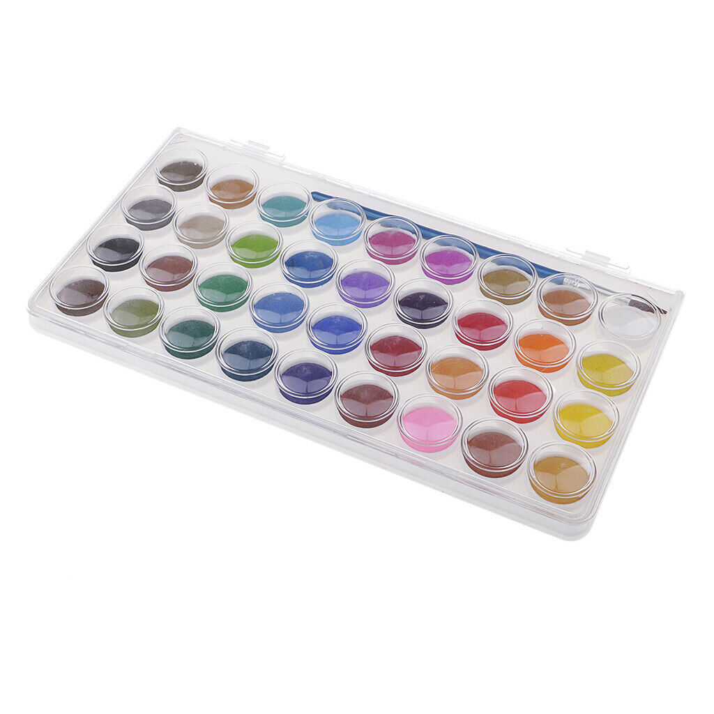 36 Colors Solid Watercolor Paints Pan Set for Kids Artist Beginner Painting