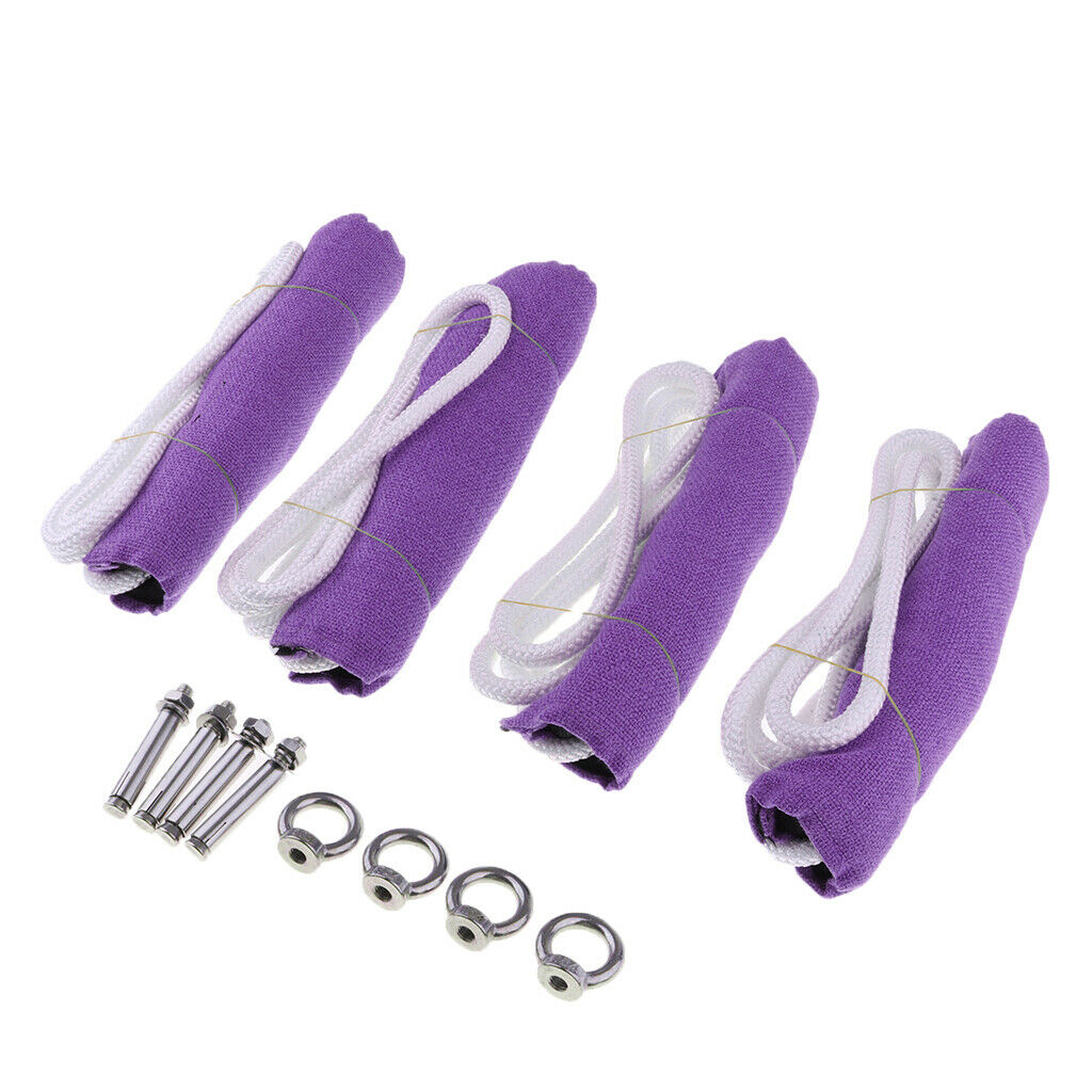 Yoga Inverted Sling Rope Aerial Yoga Swing Training Sling Strap Purple