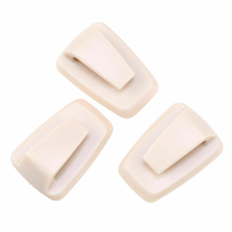3x Universal Khaki Car Auto Self Adhesive Convenient Bag Key Hanger Holder Hook