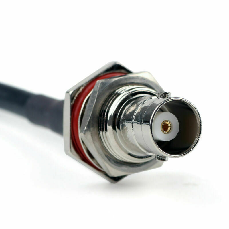5x 20cm 8" RG58 Cable BNC Male  Right Angle To BNC Femal Jack Pigtail B5