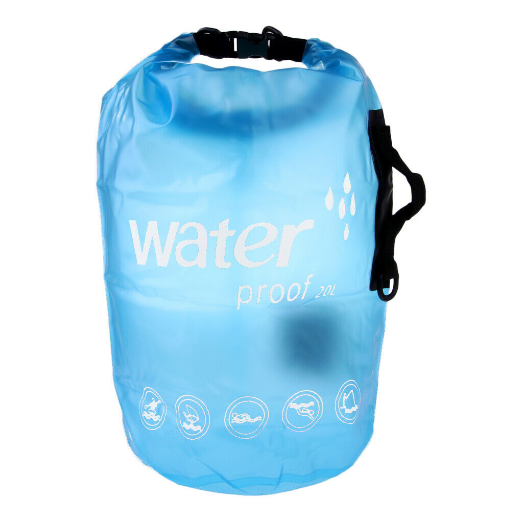 20L Sport Waterproof Dry Bag Backpack Floating Boating Kayak Camping Blue