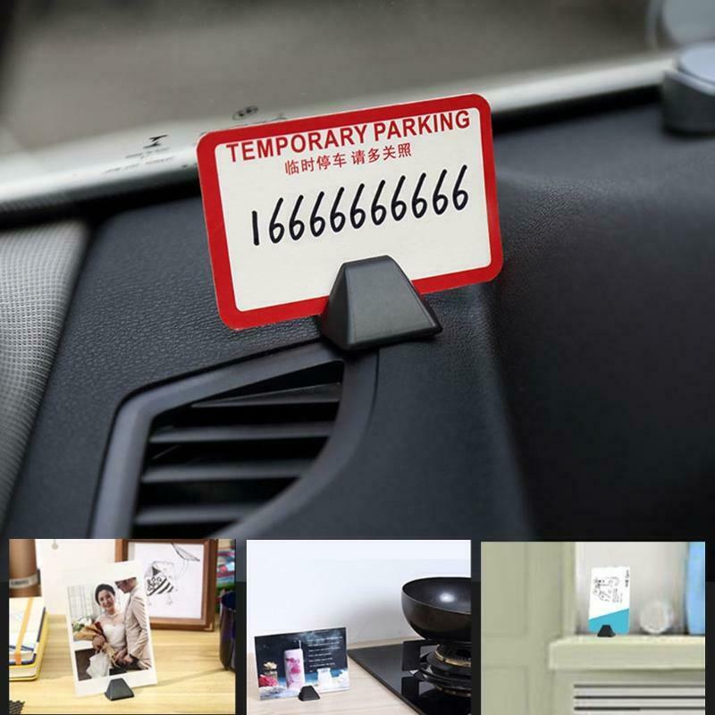 1 Pack Office Desktop Card Slot Fixed Clip Portable Car Parking Card Clamp Desk