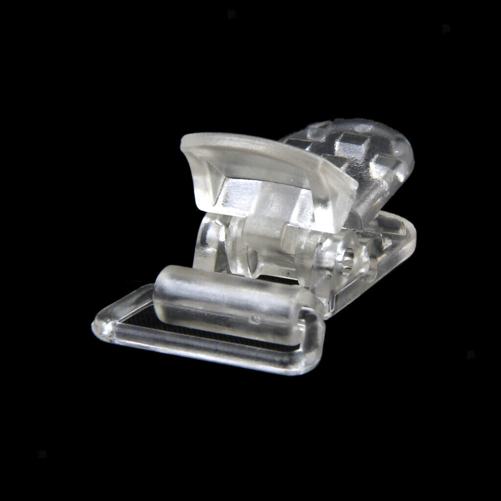 Plastic Pacifier Holder Badge Craft Dummy Clips 39x16mm 10pcs Clear