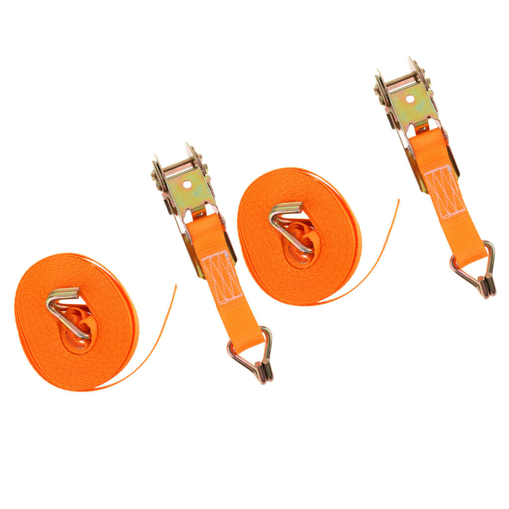 2pcs Ratchet Tie Down Strap Polyester Ratchet Tie Down Strap