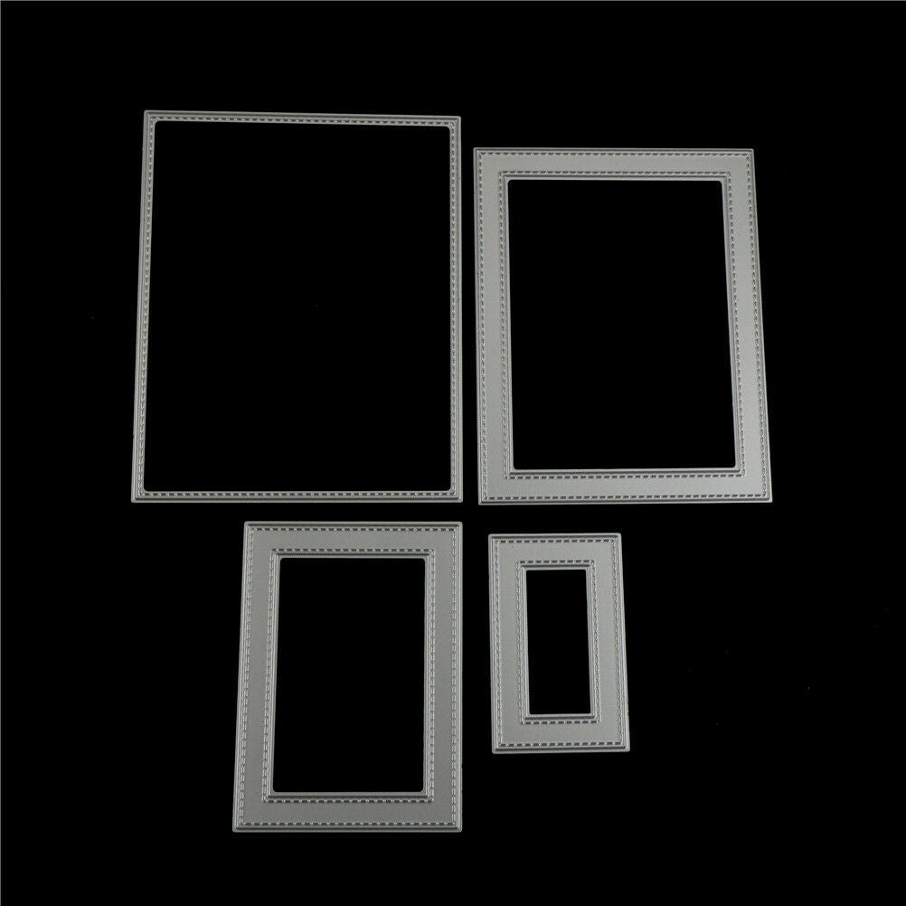 4Pcs Rectangular Design Metal Cutting Die For DIY Scrapbooking Album Pape.l8