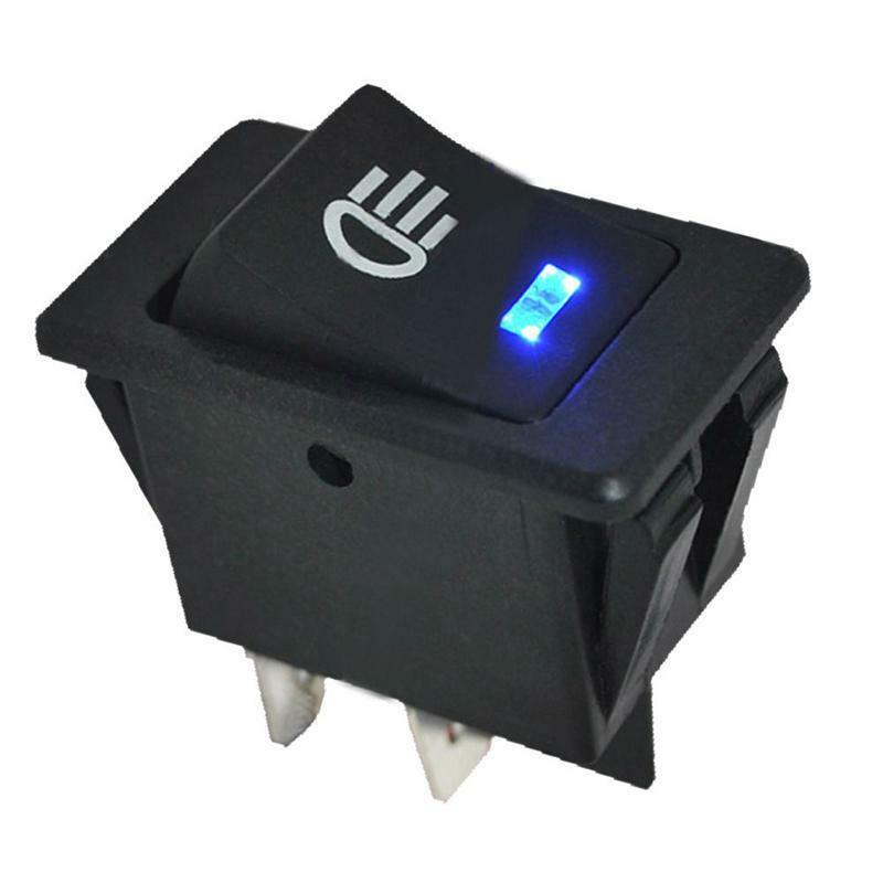 4 X 12V 35A Car Auto Fog Light Rocker Toggle Switch Blue LED Dashboard Sales