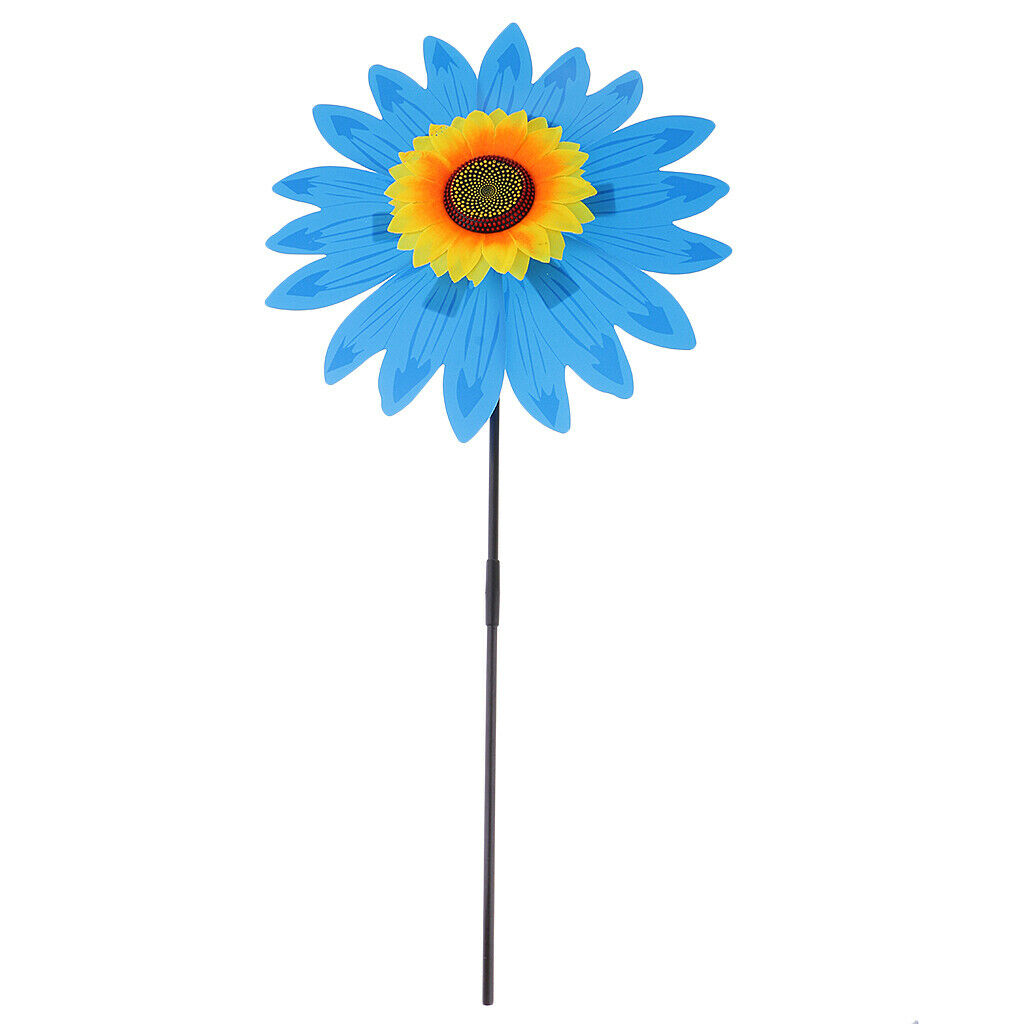 2x Sunflower Outdoor Wind Spinner Windmill Spinners Outside Garden for Kids