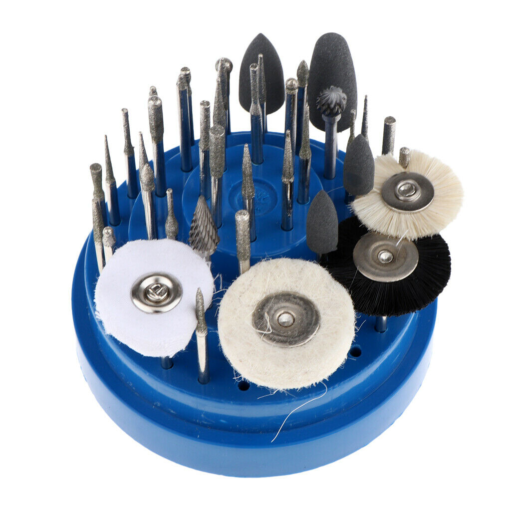31Pcs Cuticle Clean Nail Drill Bits Set Carbide Nail Files Bit Grinding Head -