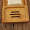 Natural Bamboo Wood Soap Dish Holder Water Filter Rack Storage Plate Tray Supply