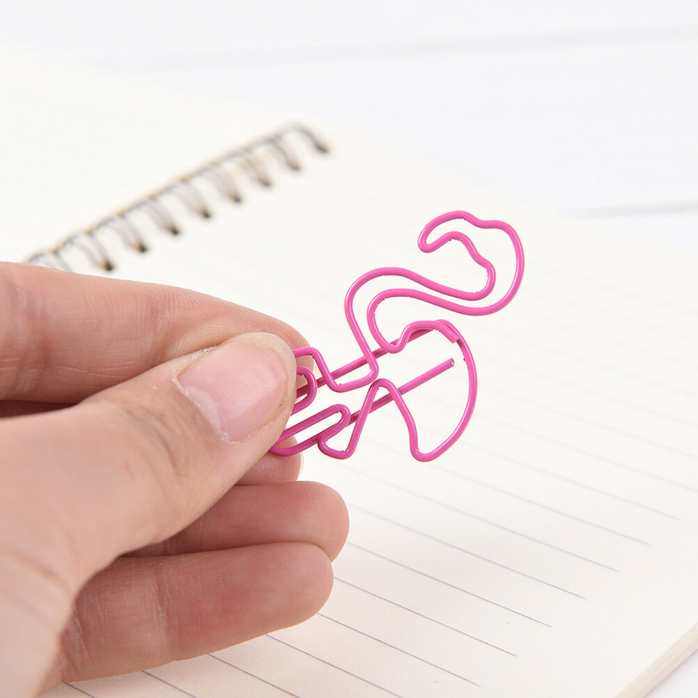 5Pcs/lot Pink Flamingo Bookmark Planner Paper Clip for Book Stationery Sch.l8
