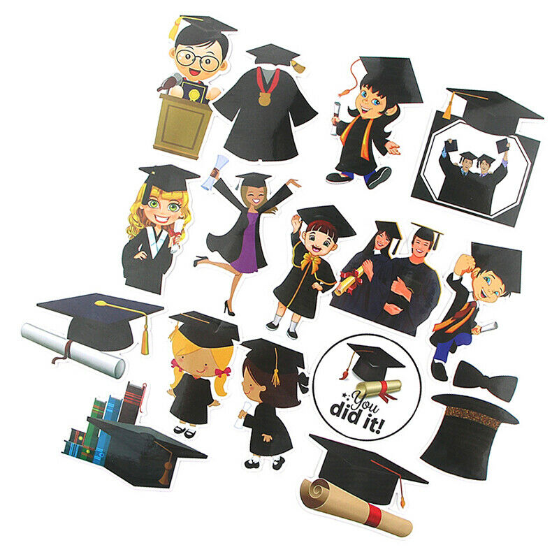 16Pcs/set We Graduated Stickers PVC Stickers For Notebook Scrapbooking St.l8