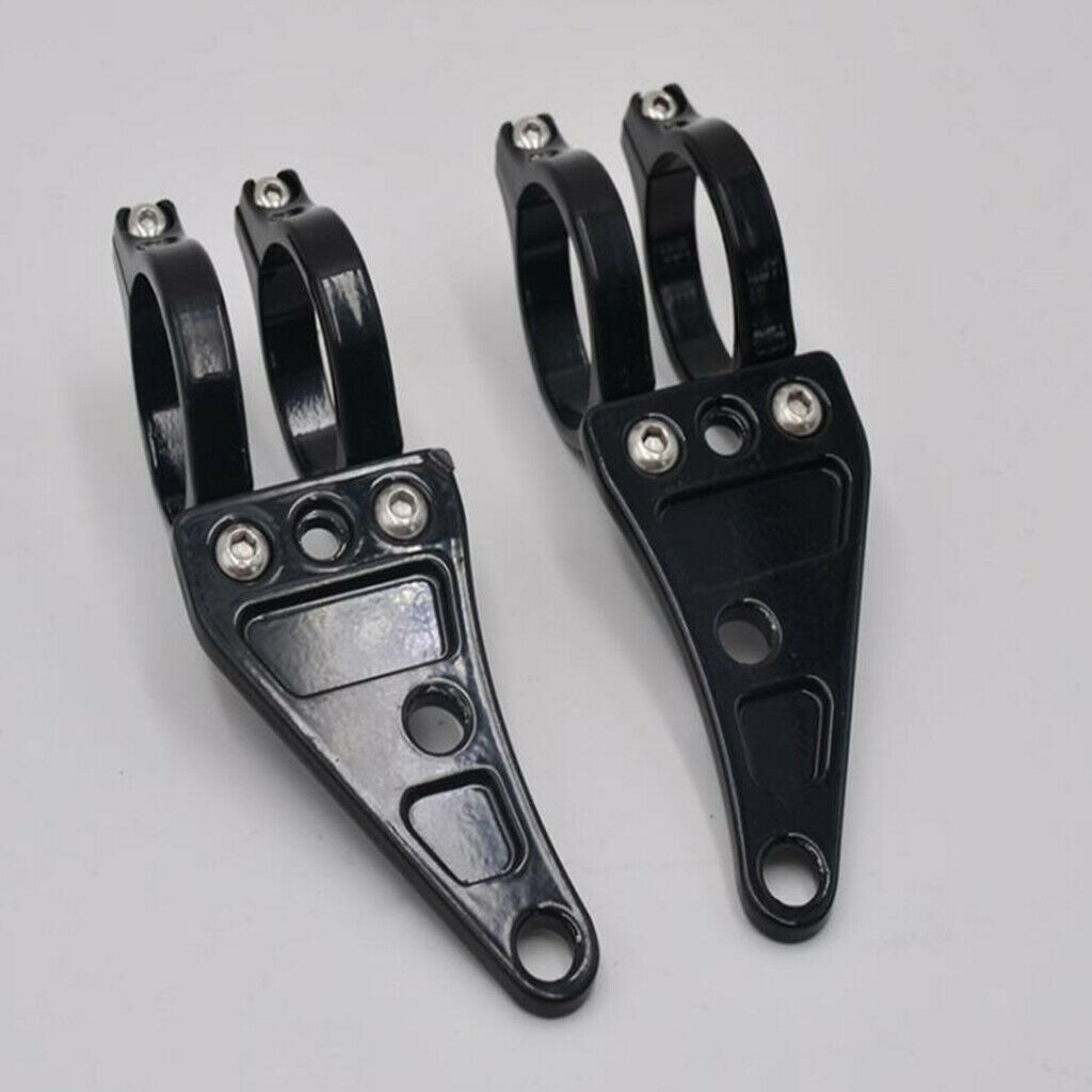 Lots 2 Billet Headlight Head Lamp Brackets Holder For Cruisers Motorcycle