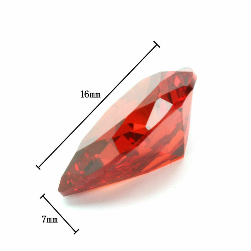 12X16mm 12.35CT Unheated Orange Red Pear Cut Dianond Drop Loose Gemstones Gift