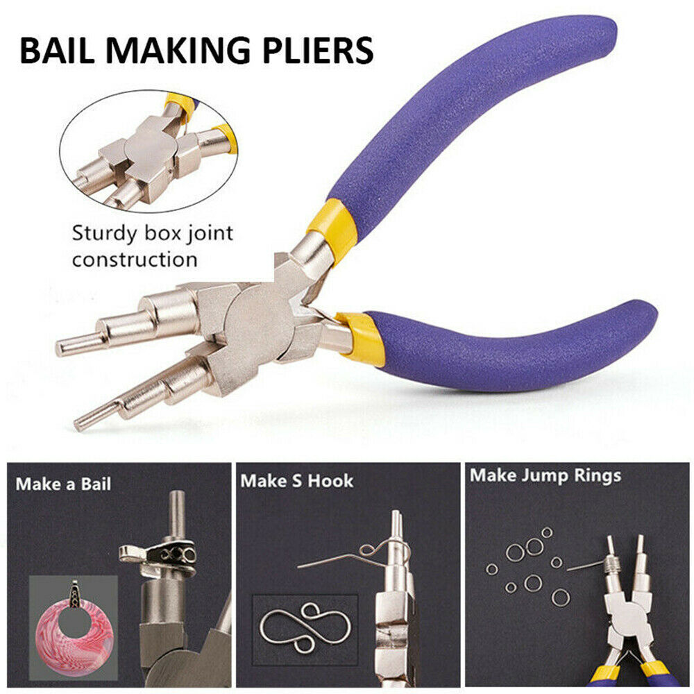 6-in-1 Carbon Steel Jewelry Pliers Bail Making Pliers Ring DIY Handmade Tool
