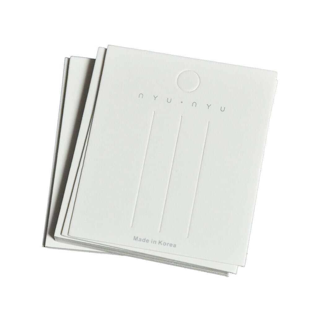20pcs White Color Rectangular Paper Hair Clip Hair Bows Display Cards for DIY