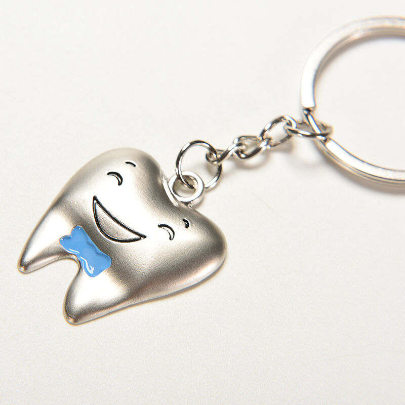1Pair Tooth Couple Metal Keychain Keyring Gift For Lover Children Frien.l8
