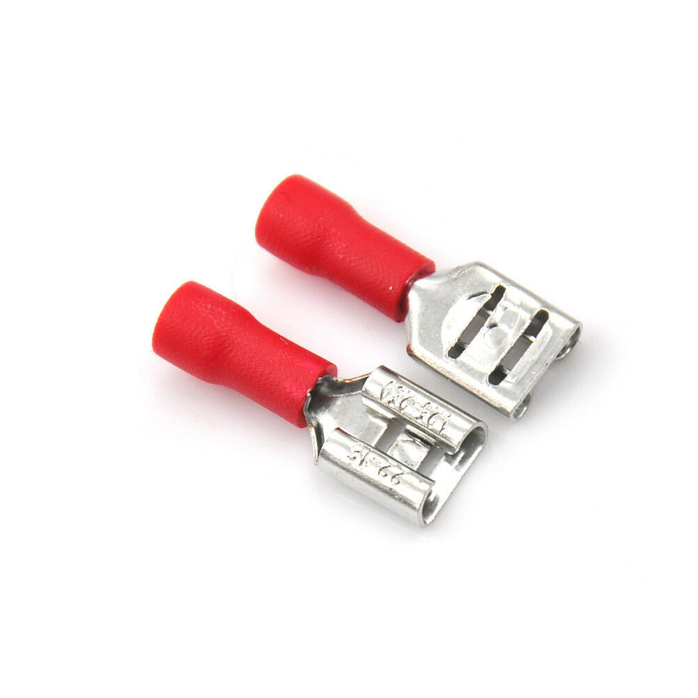 20Pcs 6.3mm Insulated Female Spade Terminal Crimp Wire Connector 22-18AWG .l8