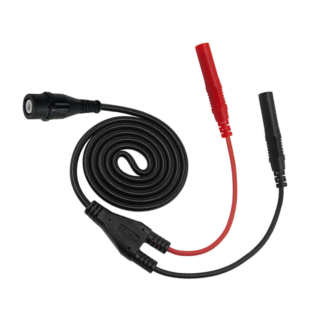 2 Packs BNC Male to Dual 4mm Banana Plug Oscilloscope Test Lead Cable 120CM Q9
