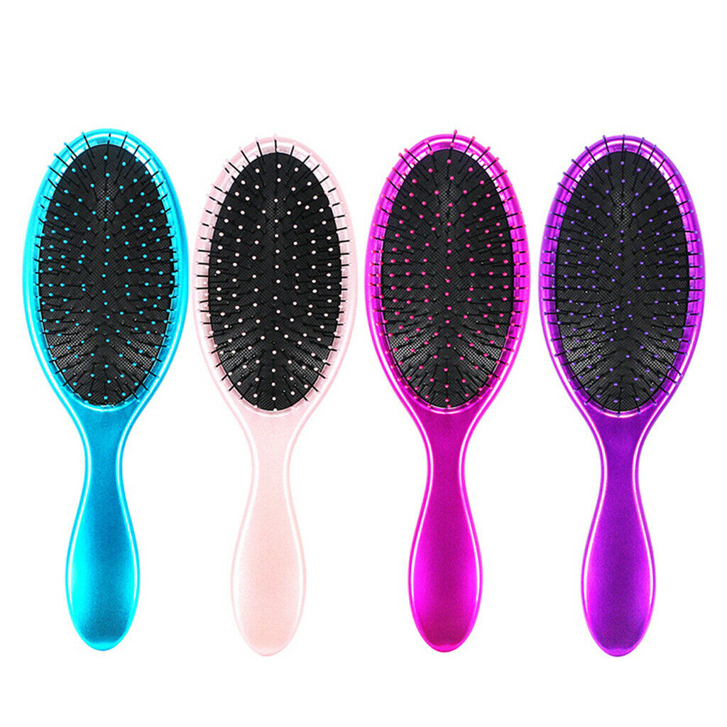 Frizz Free Cushioned Paddle Brush Detangling Air Cushion Hairbrush Comb Blue