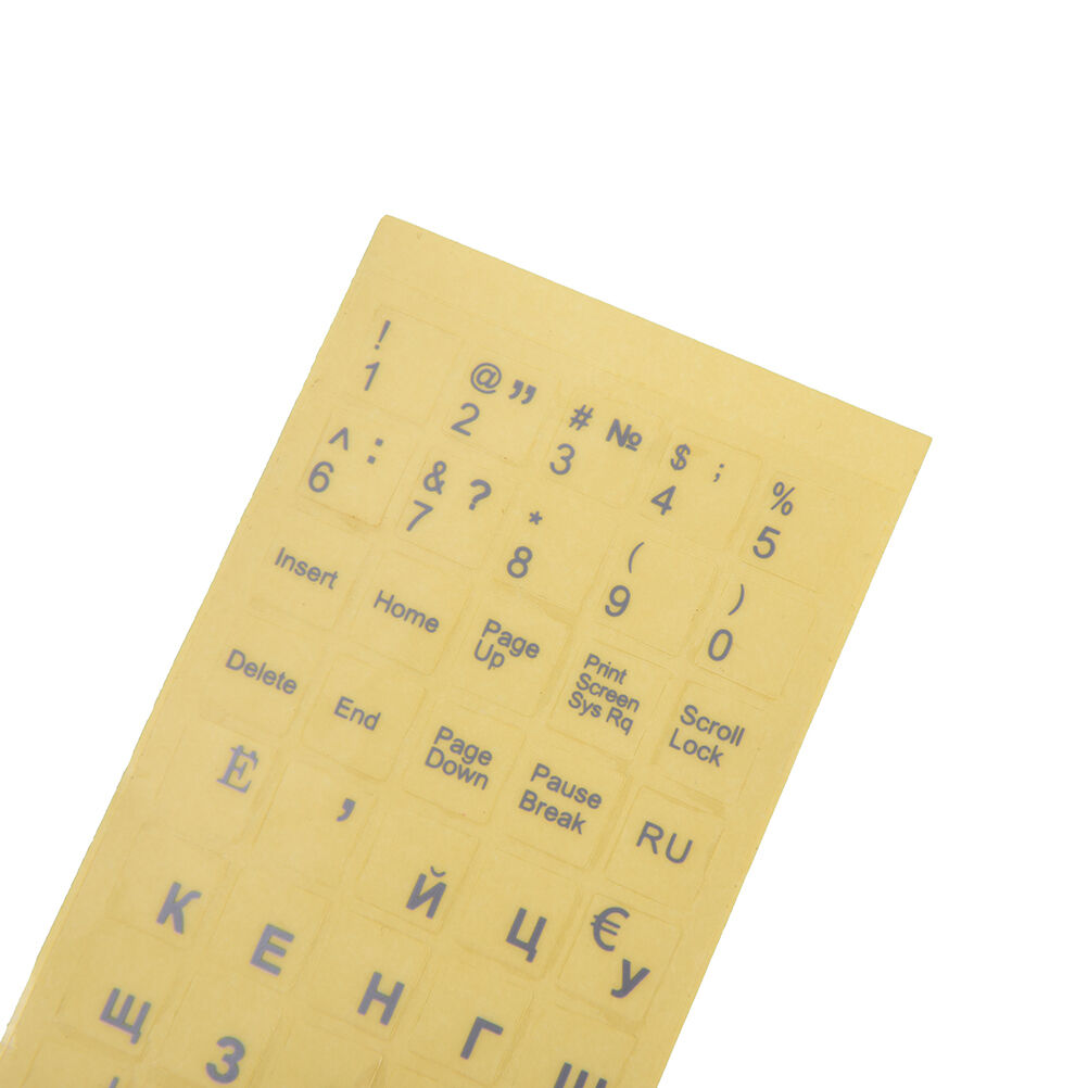 3x Russian Transparent Keyboard Stickers Letters for Laptop Notebook Compu.l8