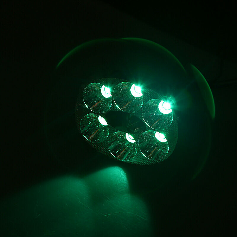 Green LED Motorcycle Elliptical Flashing Headlamp Power Headlight Replace Front