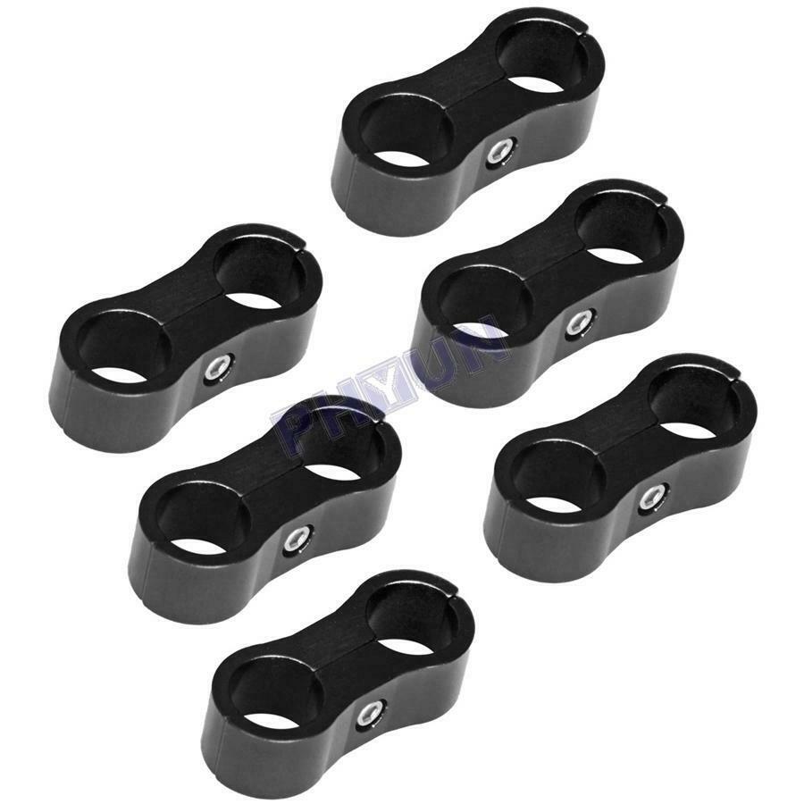 8Pcs AN-4 AN4 11MM 12MM Braided Hose Separator Clamp Fitting Adapter Bracket