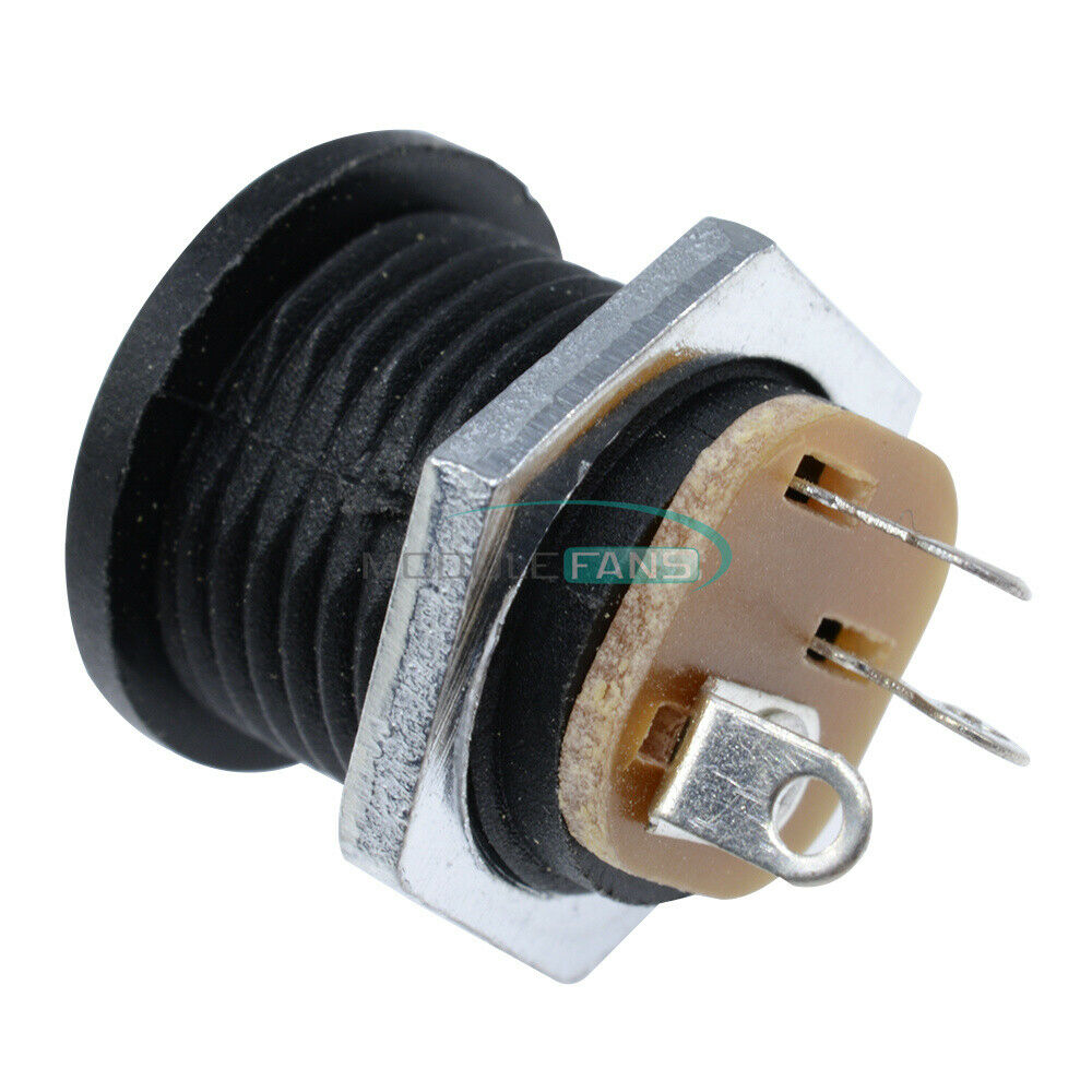 10PCS Effect/Pedal DC Power Supply Jack Socket 2.5mm F/S BK DC022 2.1x5.5mm