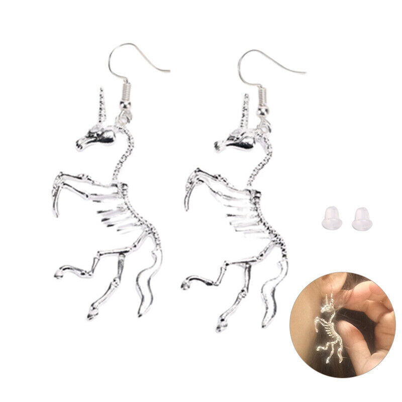 2 Pair Women Exaggeration Skeleton Drop Earrings Fashion Jewelry Gift PunkB.DD