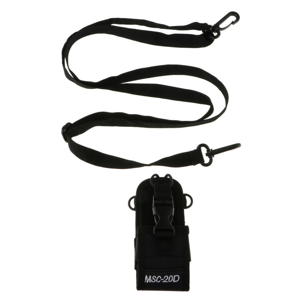 Walkie Talkie Nylon Belt Pouch with Adjustable Shoulder Strap Two Ways