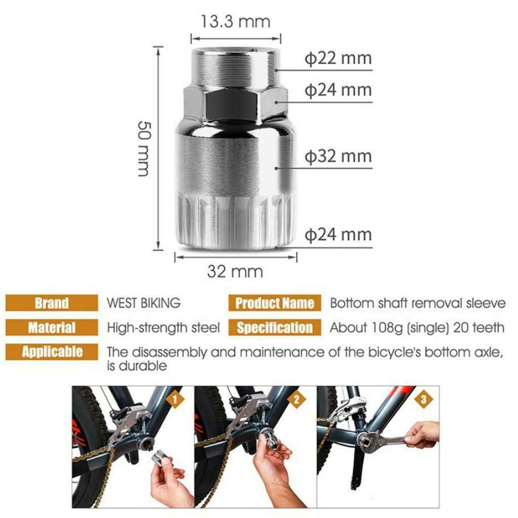 6pcs/Set Mountain Bike  Crank Chain Extractor Removal Repair Tool Kit